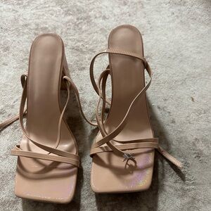 Elegant Nude Strappy Heels